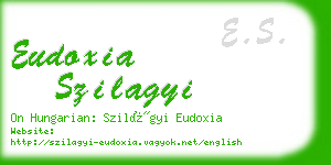 eudoxia szilagyi business card